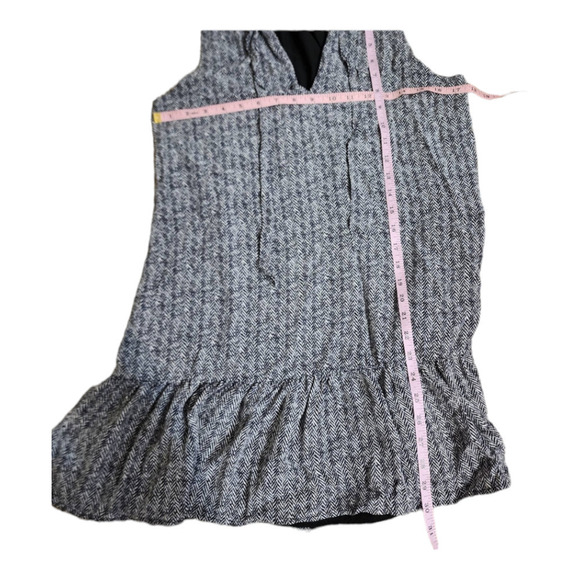 Joie Alecia Herringbone Ruffle Necktie Dress Size xs - Picture 7 of 7
